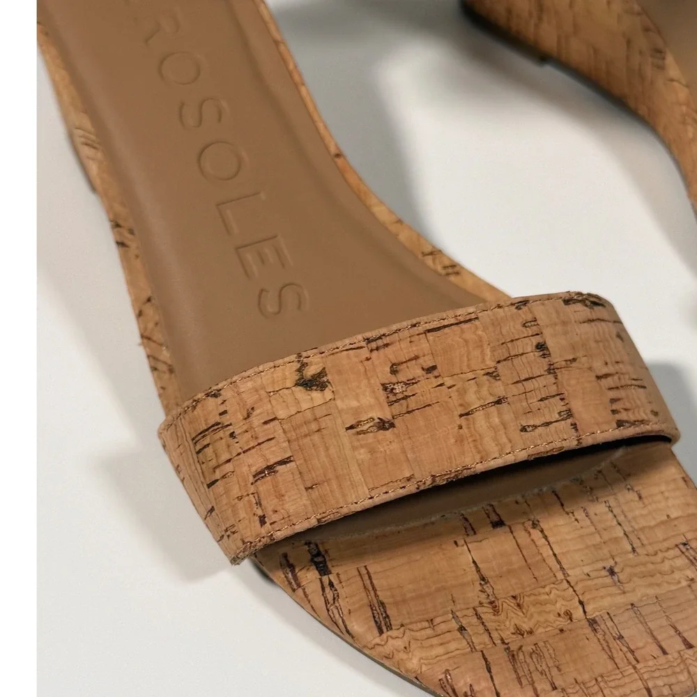 Aerosoles Willis Cork Wedge Sandals Women's Size 7M Ankle Strap Comfort Shoes